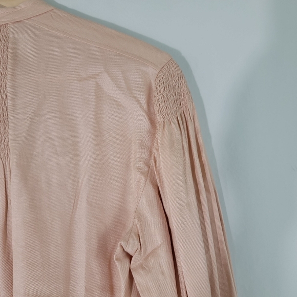 NWT REBECCA TAYLOR LS Twill Blouse in Ballet Size S 100% Viscose Button-Front - Picture 10 of 12